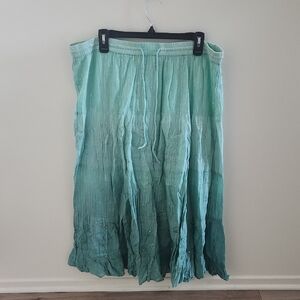 Bobbie Brooks Teal Ombre Midi Skirt